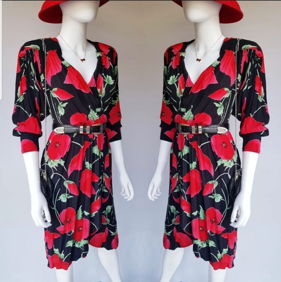 Vintage 80's Floral Dress - Picture 2 of 3